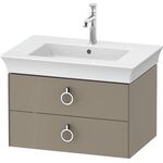 Duravit Waschtischunterbau WHITE TULIP 410x684x458mm steingrau hochglanz