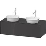 Duravit Waschtischunterbau WHITE TULIP 408x1300x550mm graphit hochglanz