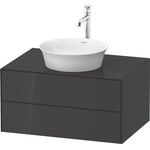 Duravit Waschtischunterbau WHITE TULIP 408x800x550mm graphit hochglanz