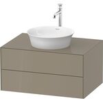 Duravit Waschtischunterbau WHITE TULIP 408x800x550mm steingrau hochglanz