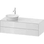 Duravit Waschtischunterbau WHITE TULIP 408x1300x550mm we hgl Waschtisch links