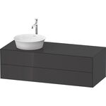 Duravit Waschtischunterbau WHITE TULIP 408x1300x550mm gra hgl Waschtisch links