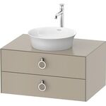 Duravit Waschtischunterbau WHITE TULIP 410x800x550mm taupe seidenmatt