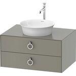 Duravit Waschtischunterbau WHITE TULIP 410x800x550mm steingrau seidenmatt