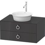 Duravit Waschtischunterbau WHITE TULIP 410x800x550mm graphit hochglanz