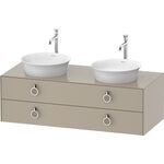Duravit Waschtischunterbau WHITE TULIP 408x1300x550mm taupe seidenmatt