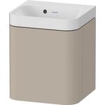 Duravit Waschtischset HAPPY D.2 PLUS 400x360mm ohne Hahnloch taupe seidenmatt