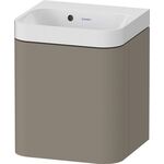 Duravit Waschtischset HAPPY D.2 PLUS 400x360mm o HL steingrau seidenmatt