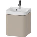 Duravit Waschtischset HAPPY D.2 PLUS 400x360mm ein Hahnloch taupe seidenmatt