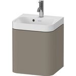 Duravit Waschtischset HAPPY D.2 PLUS 400x360mm e HL steingrau seidenmatt