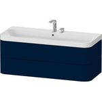 Duravit Waschtischset HAPPY D.2 PLUS 1175x490mm 2 HL nachtblau seidenmatt