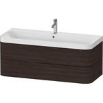 Duravit Waschtischset HAPPY D.2 PLUS 1175x490mm e Hahnloch nussbaum gebürstet