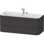Duravit Waschtischset HAPPY D.2 PLUS 2 Schubk 1175x490mm 2 HL gra supermatt