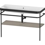 Duravit Waschtischset HAPPY D.2 PLUS 1175x490mm o HL steingrau seidenmatt