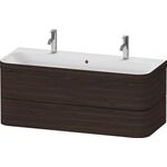 Duravit Waschtischset HAPPY D.2 PLUS 2 Schubk 1175x490mm o HL NB gebürstet
