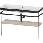 Duravit Waschtischset HAPPY D.2 PLUS 1175x490mm o Hahnloch taupe seidenmatt