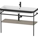 Duravit Waschtischset HAPPY D.2 PLUS 1175x490mm e HL steingrau seidenmatt