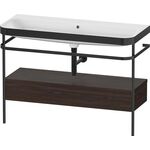 Duravit Waschtischset HAPPY D.2 PLUS 1175x490mm o Hahnloch nussbaum gebürstet