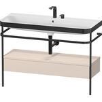 Duravit Waschtischset HAPPY D.2 PLUS 1175x490mm ohne Hahnloch leinen