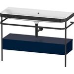 Duravit Waschtischset HAPPY D.2 PLUS 1175x490mm o HL nachtblau seidenmatt