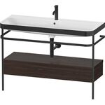 Duravit Waschtischset HAPPY D.2 PLUS 1175x490mm e Hahnloch nussbaum gebürstet