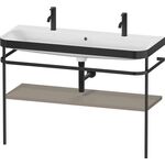 Duravit Waschtischset HAPPY D.2 PLUS 1175x490mm e HL steingrau seidenmatt
