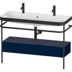 Duravit Waschtischset HAPPY D.2 PLUS 1175x490mm e HL nachtblau seidenmatt