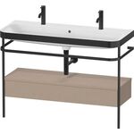 Duravit Waschtischset HAPPY D.2 PLUS 1175x490mm ein Hahnloch leinen