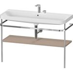 Duravit Waschtischset HAPPY D.2 PLUS 1175x490mm zwei Hahnlöcher leinen