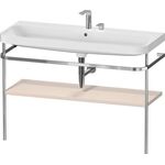 Duravit Waschtischset HAPPY D.2 PLUS 1175x490mm 2 HL graphit supermatt