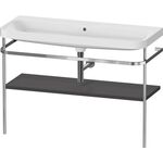 Duravit Waschtischset HAPPY D.2 PLUS 1175x490mm o Hahnloch graphit supermatt