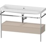 Duravit Waschtischset HAPPY D.2 PLUS 1175x490mm o Hahnloch taupe seidenmatt