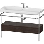 Duravit Waschtischset HAPPY D.2 PLUS 1175x490mm 2 HL nussbaum gebürstet