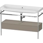 Duravit Waschtischset HAPPY D.2 PLUS 1175x490mm o HL steingrau seidenmatt