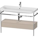 Duravit Waschtischset HAPPY D.2 PLUS 1175x490mm ein Hahnloch taupe seidenmatt