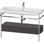 Duravit Waschtischset HAPPY D.2 PLUS 1175x490mm e Hahnloch graphit supermatt