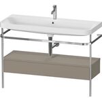 Duravit Waschtischset HAPPY D.2 PLUS 1175x490mm e HL steingrau seidenmatt