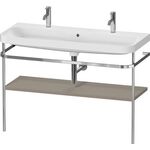 Duravit Waschtischset HAPPY D.2 PLUS 1175x490mm e HL steingrau seidenmatt