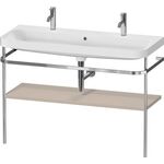 Duravit Waschtischset HAPPY D.2 PLUS 1175x490mm ein Hahnloch taupe seidenmatt