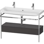 Duravit Waschtischset HAPPY D.2 PLUS 1175x490mm e Hahnloch graphit supermatt