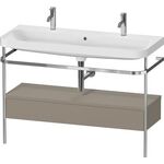 Duravit Waschtischset HAPPY D.2 PLUS 1175x490mm e HL steingrau seidenmatt