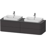 Duravit WTU HAPPY D.2 PLUS 1600x550mm 4 Schubk gra s-matt o ES