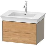 Duravit Waschtischunterbau WHITE TULIP 684x410mm 2 Sk Ei na mass /steingrau hgl