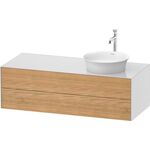 Duravit Waschtischunterbau WHITE TULIP 1300x550mm 2 Sk Ei na mass / we hgl o ES