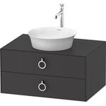 Duravit Waschtischunterbau WHITE TULIP 800x550mm 2 Schubk grap sdm o ES