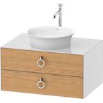 Duravit Waschtischunterbau WHITE TULIP 800x550mm 2 Sk Ei na mass / we hgl o ES