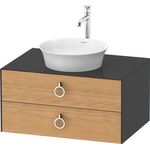 Duravit Waschtischunterbau WHITE TULIP 800x550mm 2 Sk Ei na mass /graphit hgl o