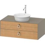 Duravit Waschtischunterbau WHITE TULIP 1000x550mm 2 Sk Ei na mass /steingrau hg