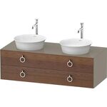 Duravit Waschtischunterbau WHITE TULIP 1300x550mm 2 Sk ami NB / Steing hgl o ES