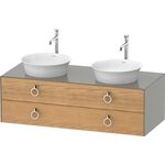 Duravit Waschtischunterbau WHITE TULIP 1300x550mm 2 Sk Ei na mass / Steing sdm